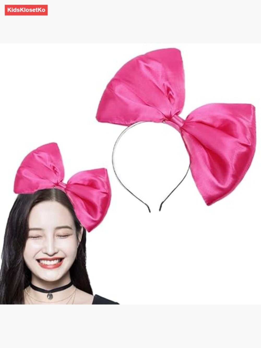 Extra Large Satin Bow Headband Hair Accessory Women
